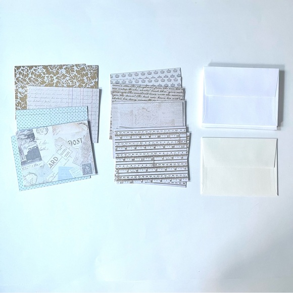 vintage style with gold foil thank you cards & envelopes set of 16 - Picture 7 of 15